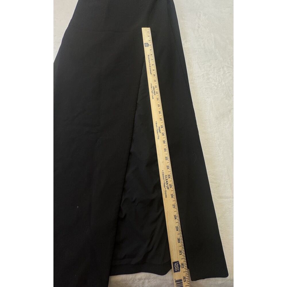 Likely Nolita Gown Womens 10 Black One Shoulder Long Dress Ponte Mesh Formal - Picture 10 of 16